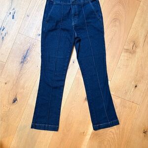 Women's Dark Blue Jeans with Front Seams